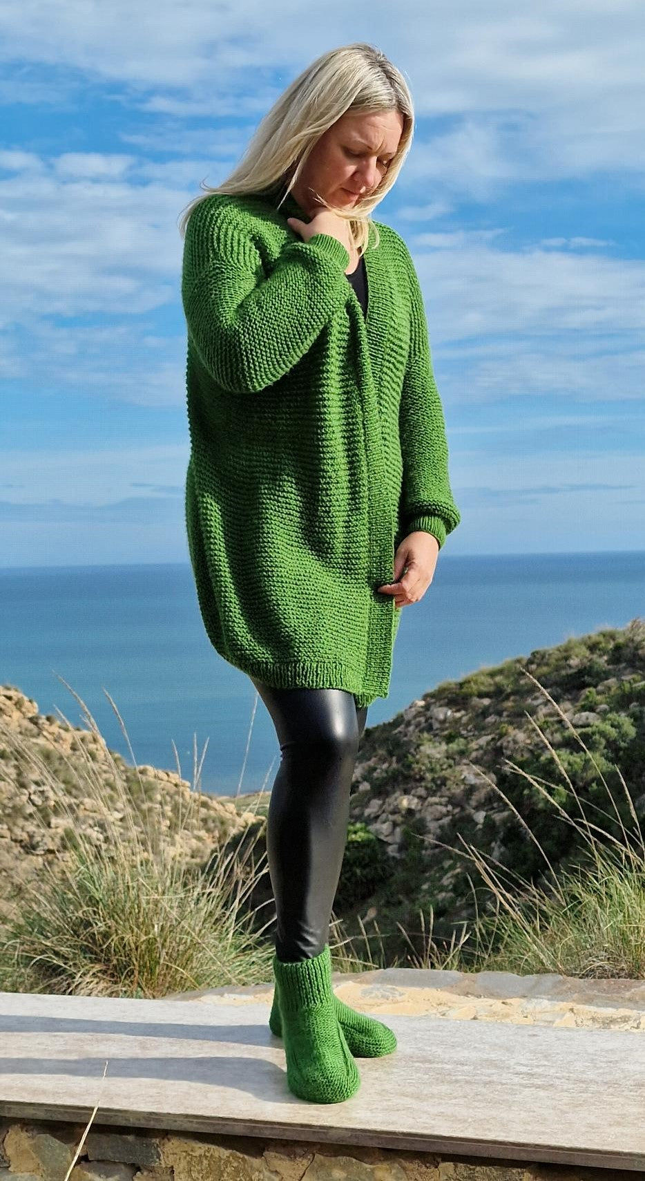Agee Celestia Cardigan Green